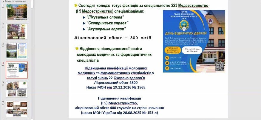 Розпочався навчальний процес на відділенні післядипломної освіти коледжу